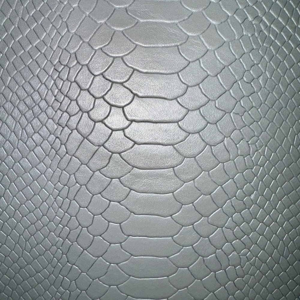 GiGi UBER Python Embossed Leather Clutch In Stone - Picture 3 of 6